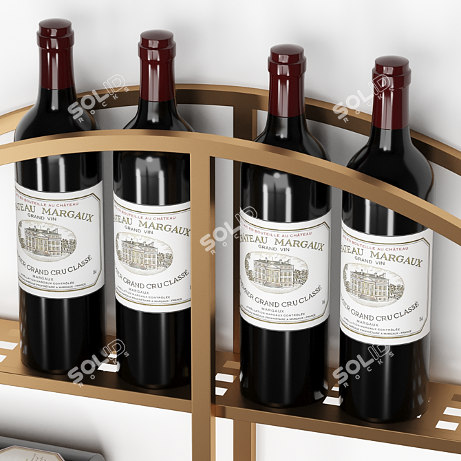 Modern 3D Wine Rack 3D model image 2