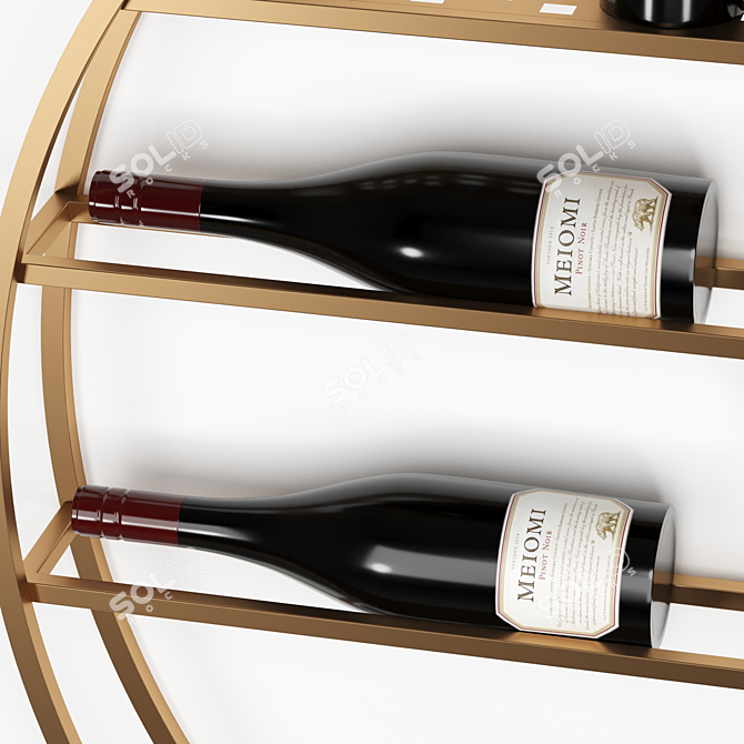 Modern 3D Wine Rack 3D model image 4