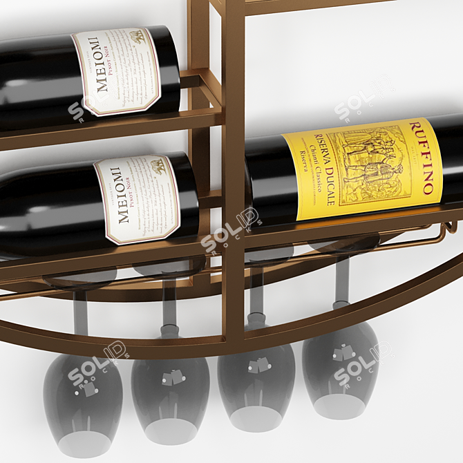 Modern 3D Wine Rack 3D model image 5