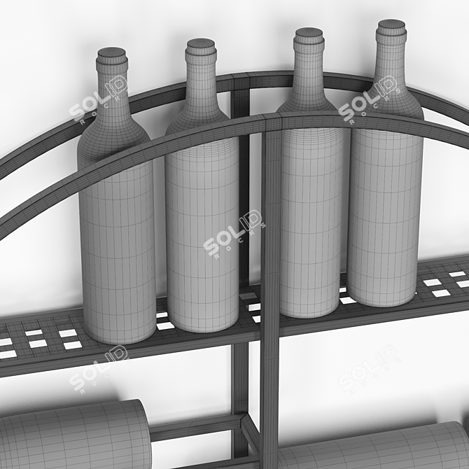 Modern 3D Wine Rack 3D model image 6