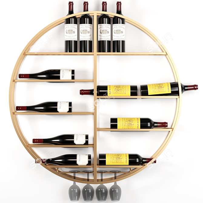 Modern 3D Wine Rack 3D model image 8