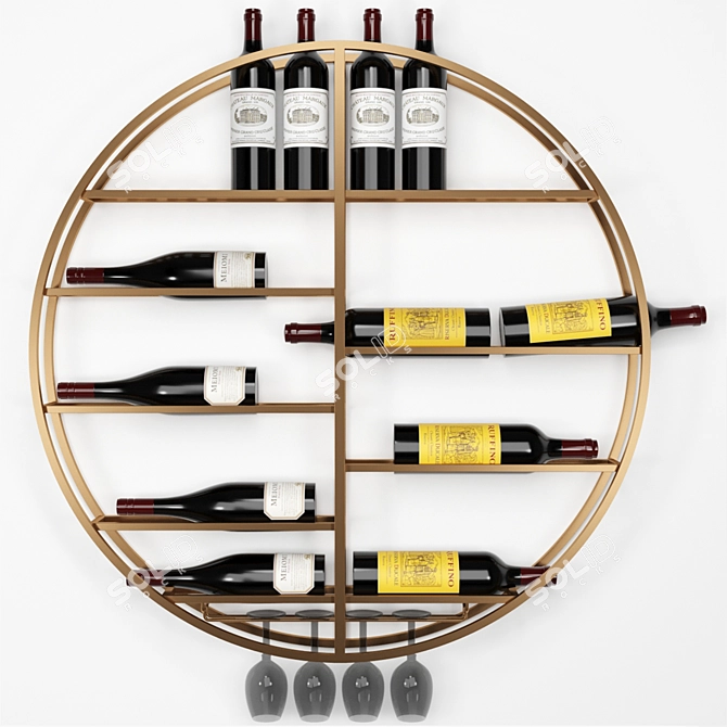 Modern 3D Wine Rack 3D model image 10