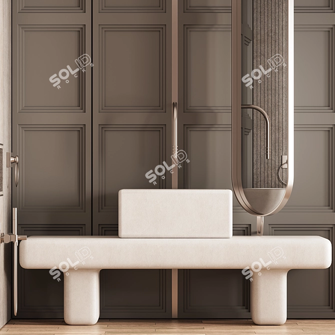 Modern Bathroom Furniture Set 05 3D model image 3