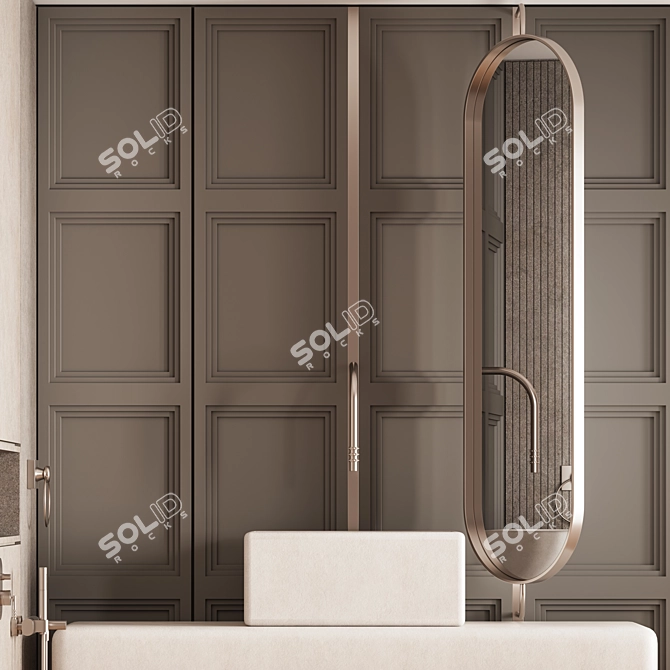 Modern Bathroom Furniture Set 05 3D model image 5