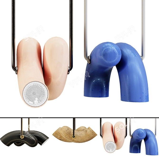 Hyphen Modular LED Pendant Lamp 3D model image 3