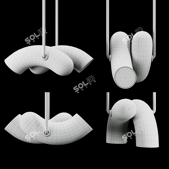Hyphen Modular LED Pendant Lamp 3D model image 7