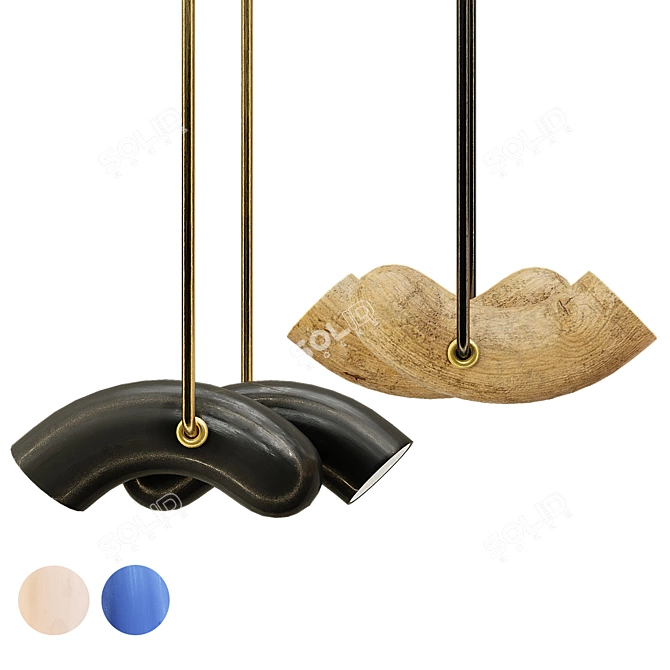 Hyphen Modular LED Pendant Lamp 3D model image 8