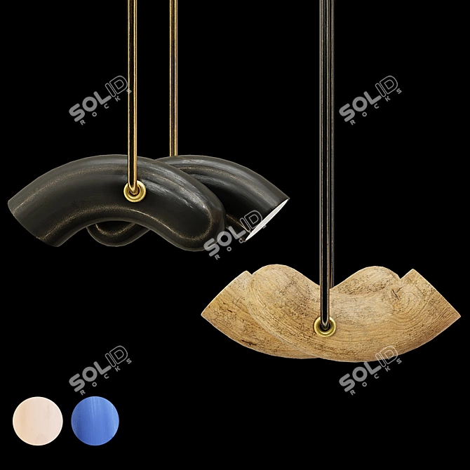 Hyphen Modular LED Pendant Lamp 3D model image 13