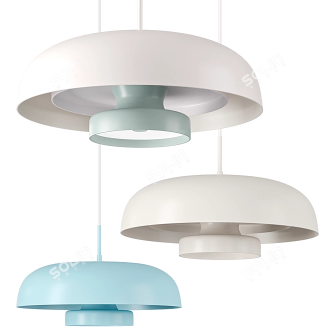 Pastel LED Pendant Light 3D model image 1