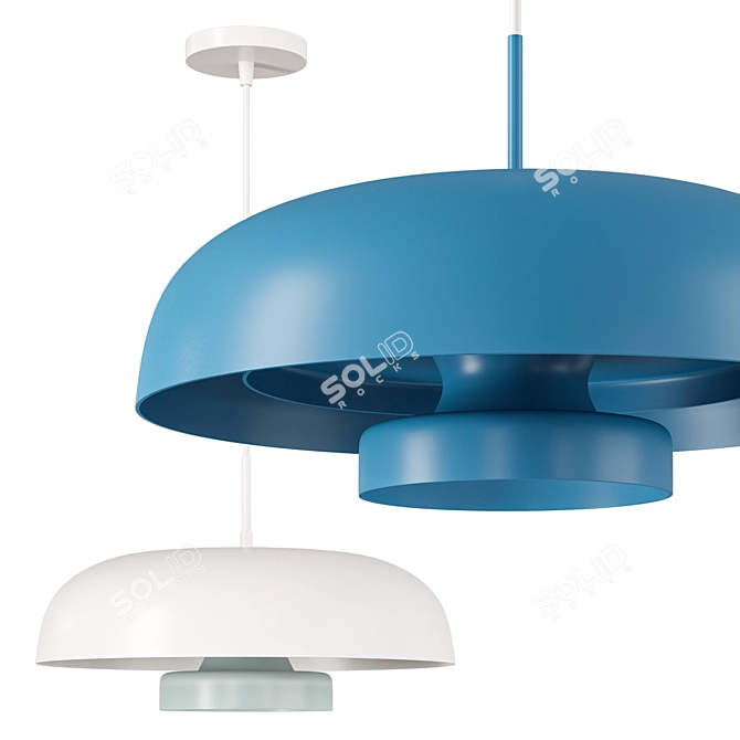 Pastel LED Pendant Light 3D model image 2