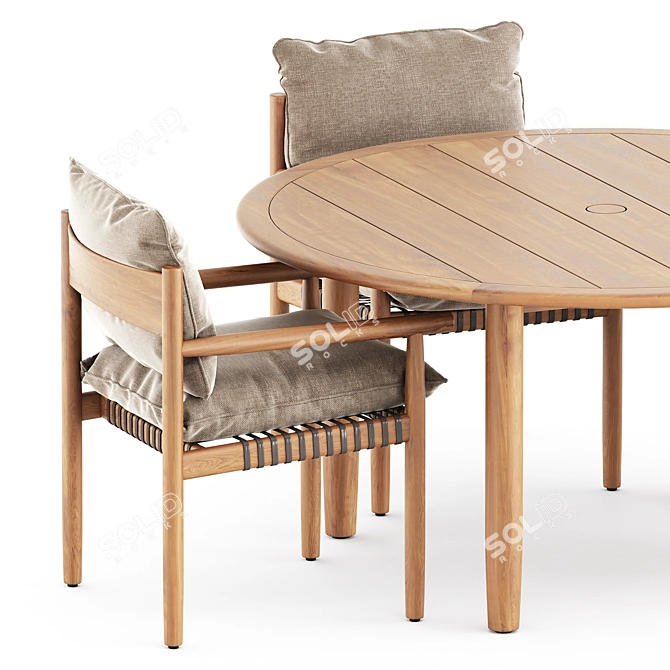 Dedon Tibbo Armchair & Table 3D model image 3