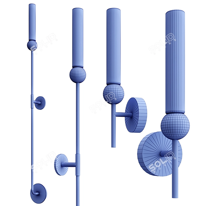 Title: Modern DELIE LED Wall Lamps 3D model image 4