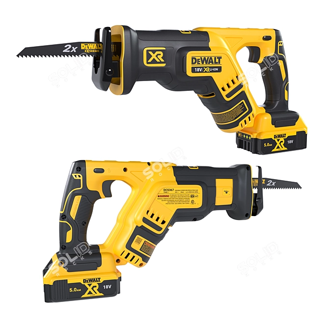 Dewalt DCS367N Turbosmooth Compatible 3D model image 1