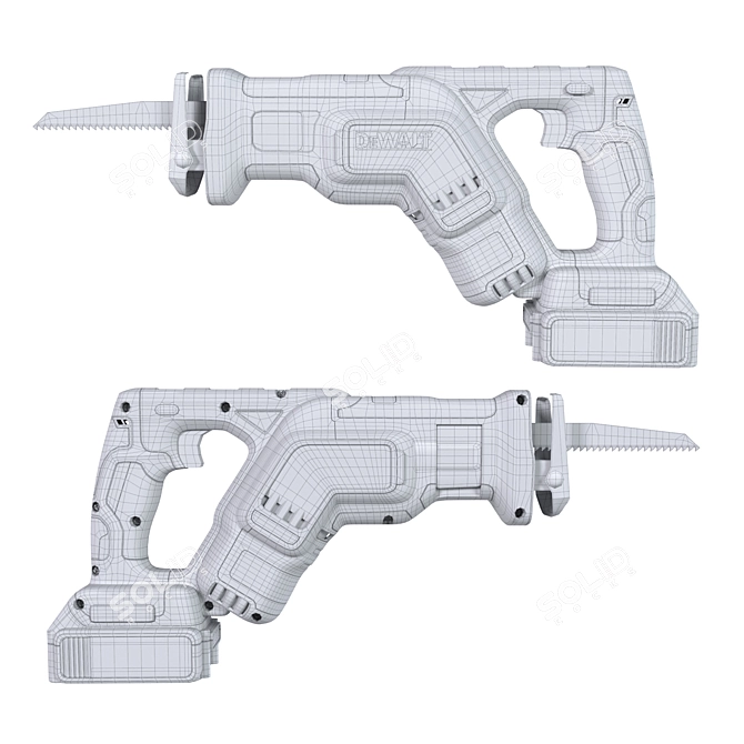 Dewalt DCS367N Turbosmooth Compatible 3D model image 3