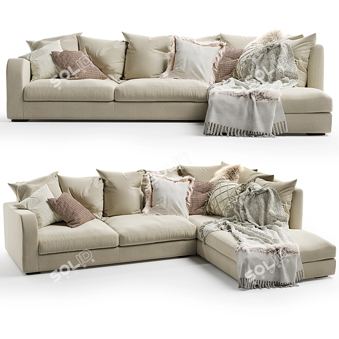 Modern Chic CLARA Sofa 3D model image 1