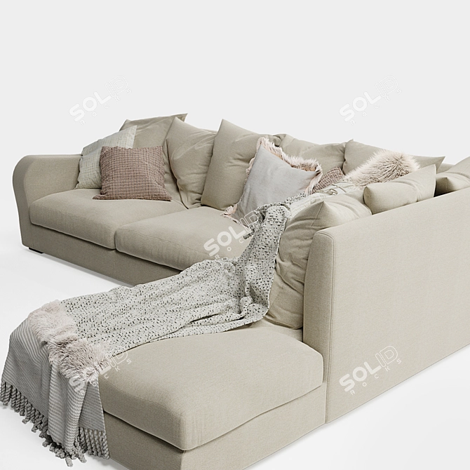 Modern Chic CLARA Sofa 3D model image 4