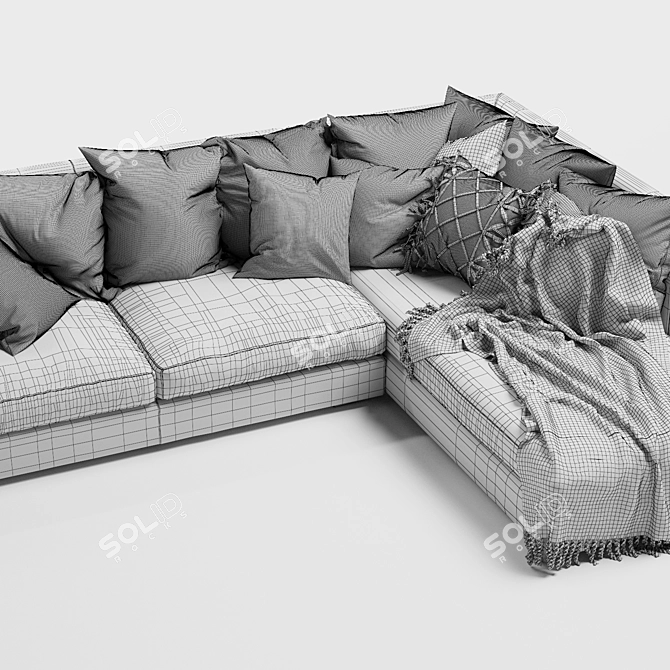 Modern Chic CLARA Sofa 3D model image 5