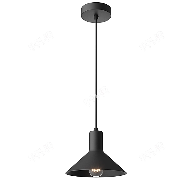 Sleek Ceiling Light Fixture Modern 3D model image 1