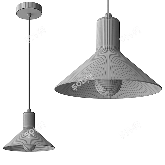 Sleek Ceiling Light Fixture Modern 3D model image 3