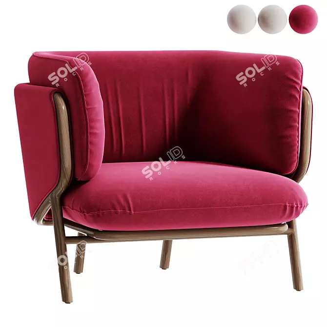 Modern Design Stanley Armchair 3D model image 3