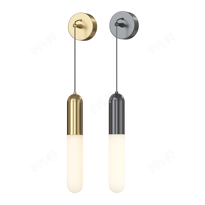 Gradient Cylinder Wall Sconce 3D model image 2