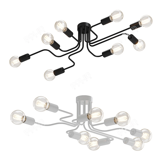 Color-changing Chandelier VITALUCE Amigo 3D model image 1