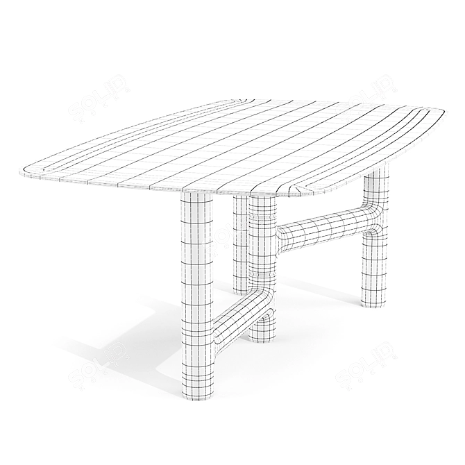 Bonaldo Pivot Dining Tables Set 3D model image 3