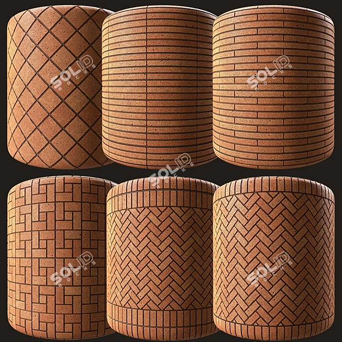 Variety Yellow Brick 4K Textures 3D model image 1