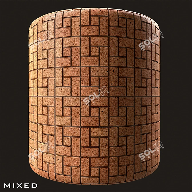 Variety Yellow Brick 4K Textures 3D model image 5