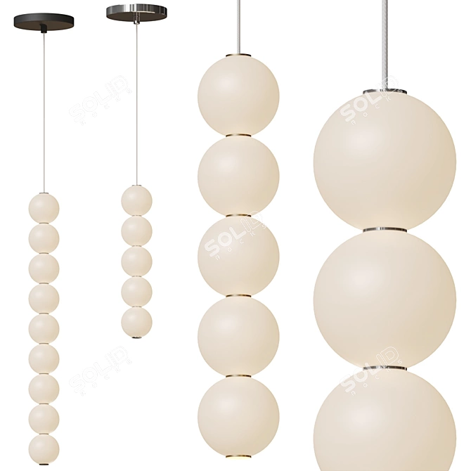 Ethereal Sphere Pendant Lighting 3D model image 1