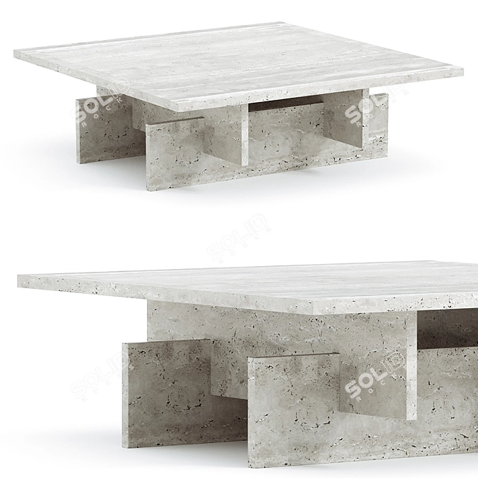  Sleek Modern Coffee Table 3D model image 1