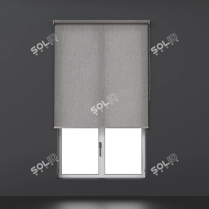 Roller Blinds Set for Windows 3D model image 4