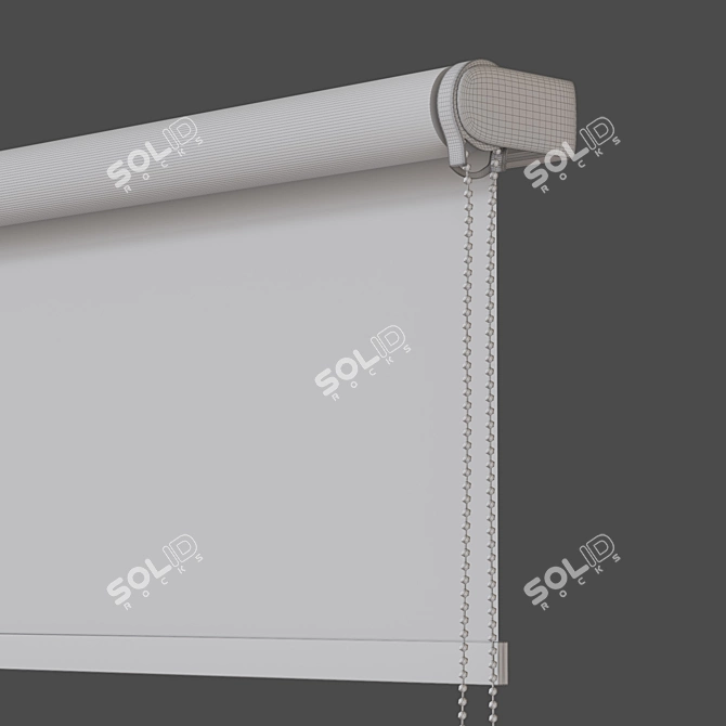 Roll-up Blinds Set: Plastic Frame 3D model image 5