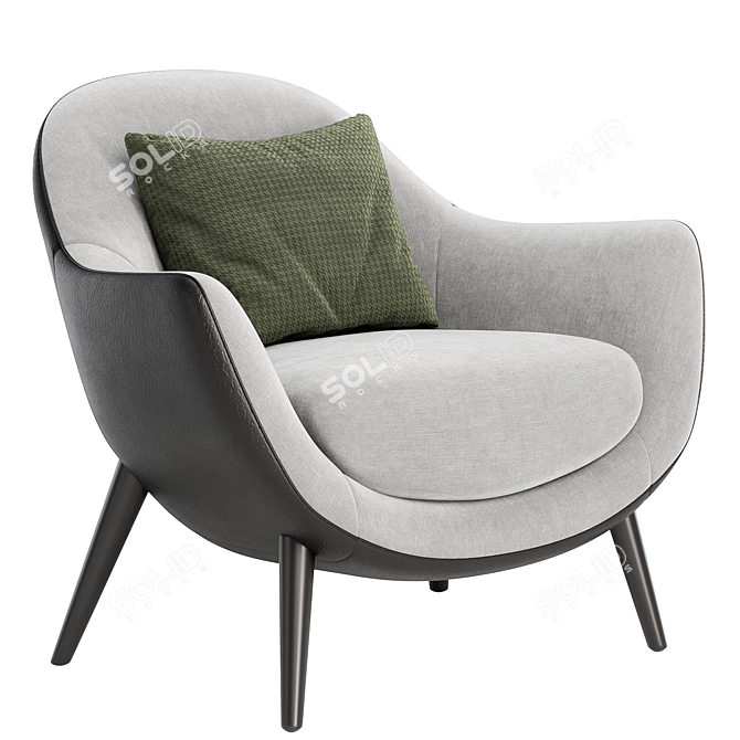 Luxurious Mad Queen Armchair - Poliform 3D model image 3