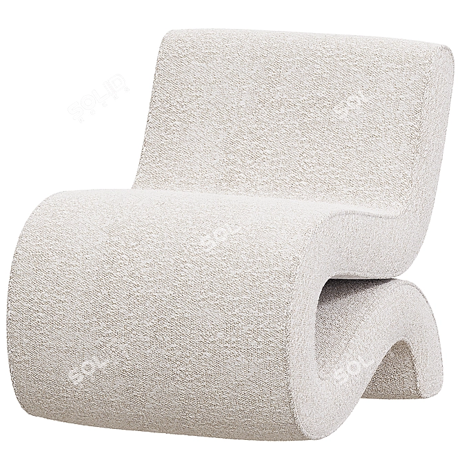 Eichholtz Bond Bouclé Cream Chair 3D model image 1