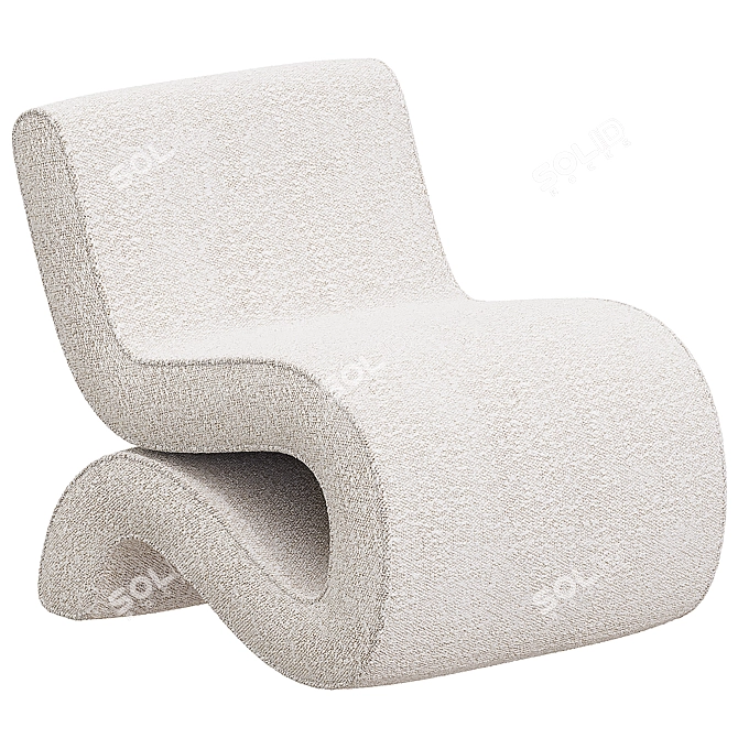 Eichholtz Bond Bouclé Cream Chair 3D model image 2