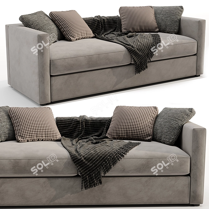 Two Seater Jesse Chaise Sofa 3D model image 1