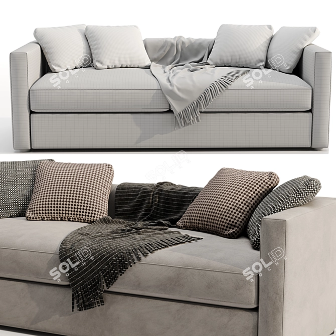 Two Seater Jesse Chaise Sofa 3D model image 3