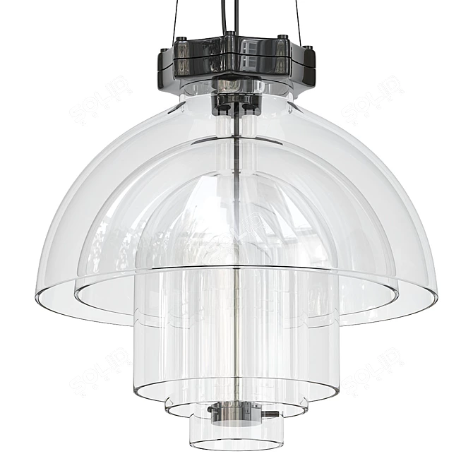 Innovative Glass Transmission Light Sculpture 3D model image 1