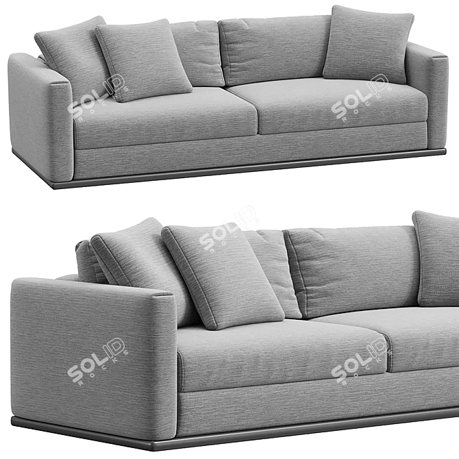 Modern Luxe Flexform Asolo Sofa 3D model image 1