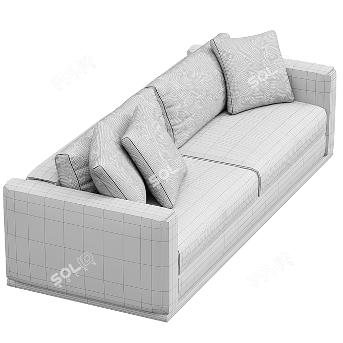 Modern Luxe Flexform Asolo Sofa 3D model image 3