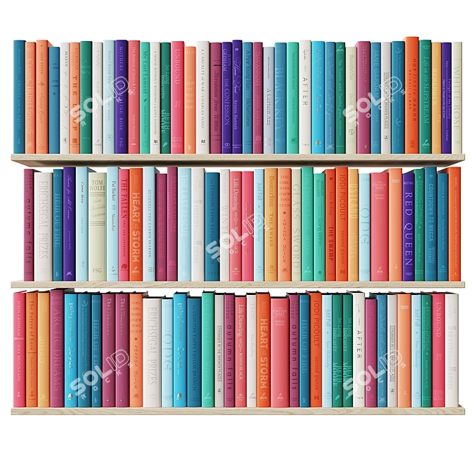 Multifunctional Colored Book Set 3D model image 2