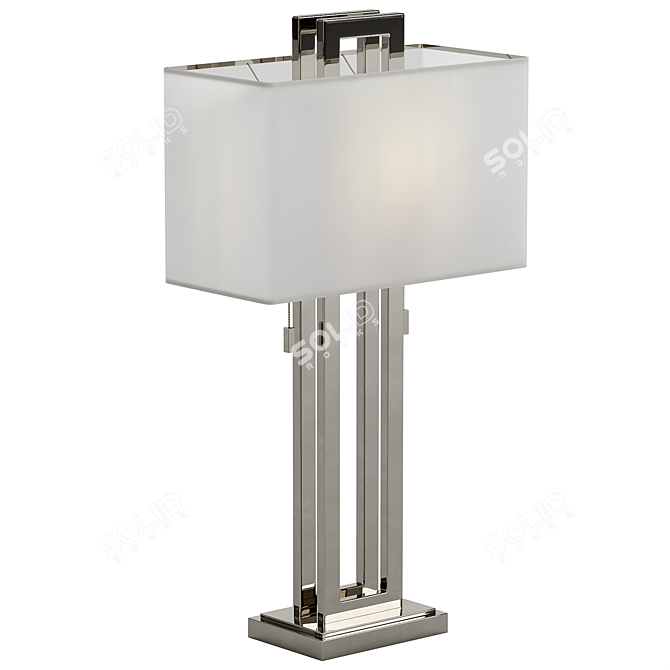 Contemporary Brushed Nickel Table Lamp 3D model image 1