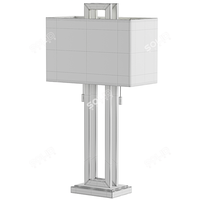 Contemporary Brushed Nickel Table Lamp 3D model image 3