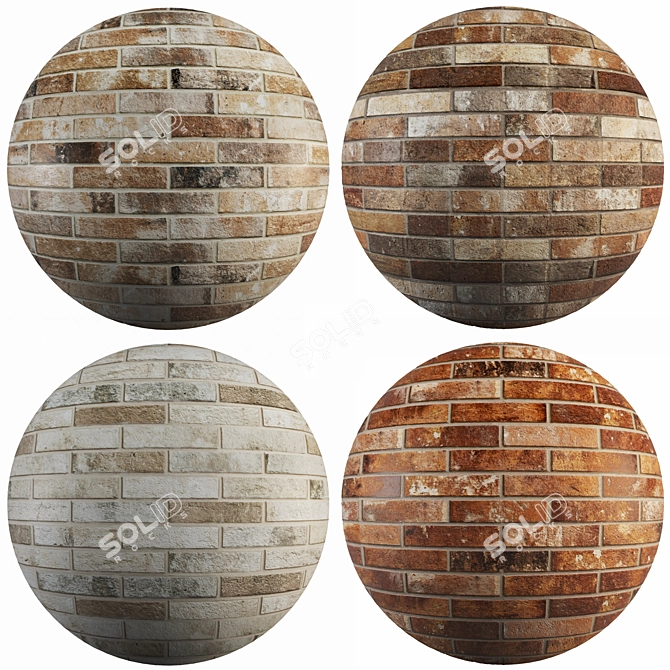 PBR Brick Texture Collection 3D model image 1