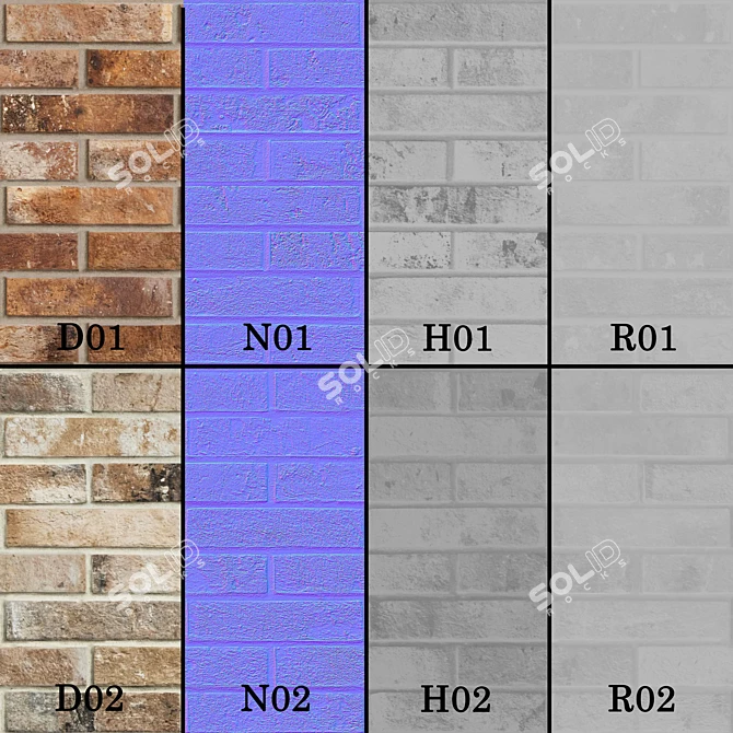 PBR Brick Texture Collection 3D model image 6