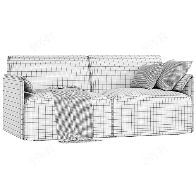  Modern Modular Fabric COSTUME Sofa 3D model image 3