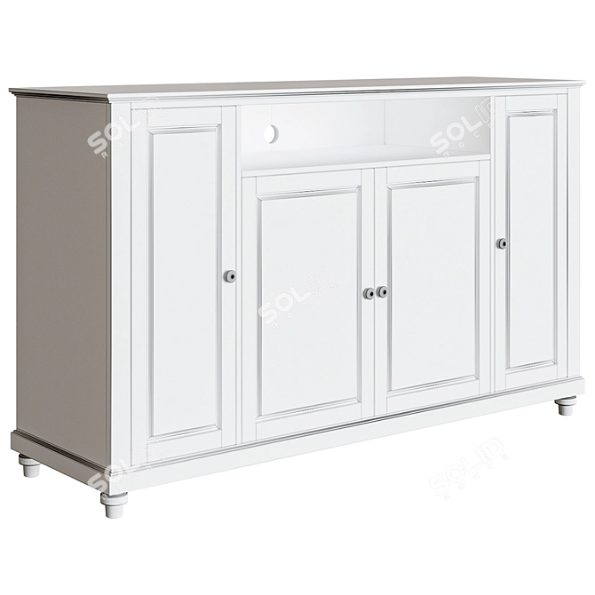 TV Stand by Hedon: Three Posts 3D model image 2