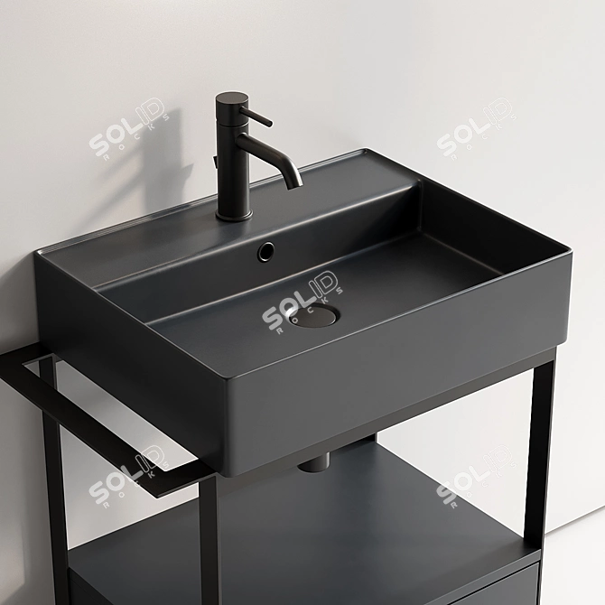Modern Solid Vanity Set 2022 3D model image 2