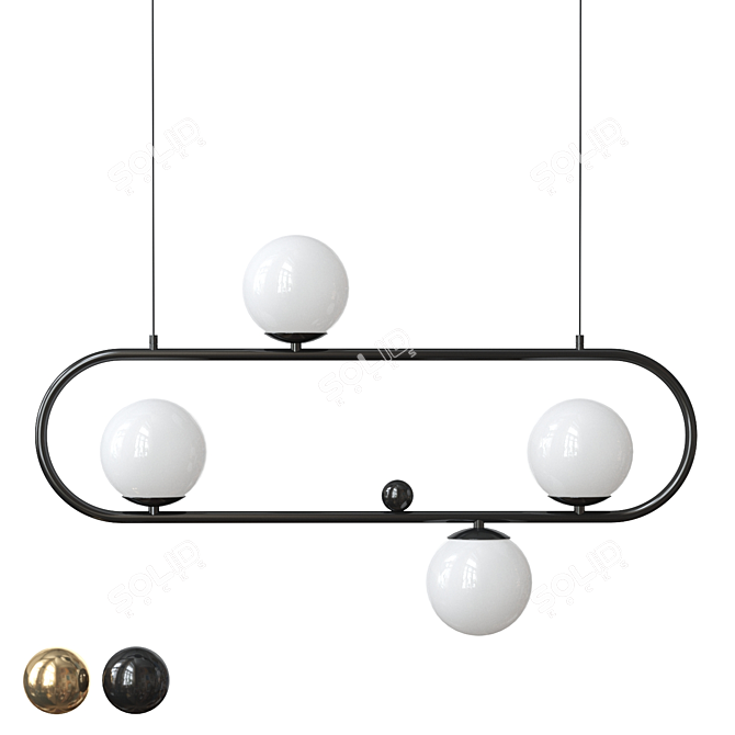 Sleek Multi-Plafond Ceiling Lamp 3D model image 2